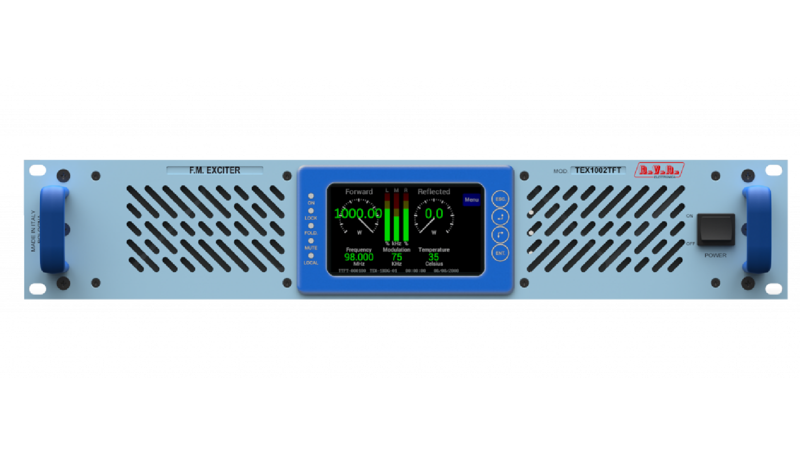 RVR TEX3500LCD – 3500 Watt FM zender - Broadcast Partners