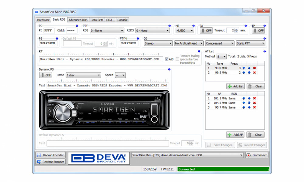 SmartGen Mini - UECP compact RDS/RBDS Encoder (LAN & USB)