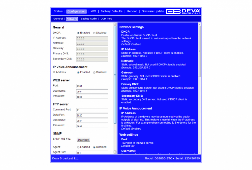 DB9000-STC - DSP-Based Stereo Generator with RDS/RBDS enc.