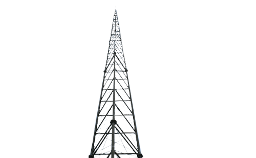 Self-supporting lattice mast 30 meters wind load 1.7 m2