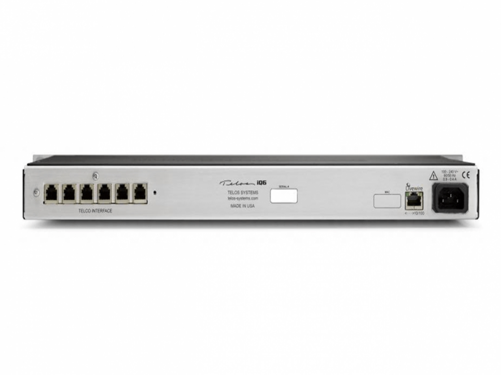 Telos iQ6 POTS Six-line Telco Gateway for iQ