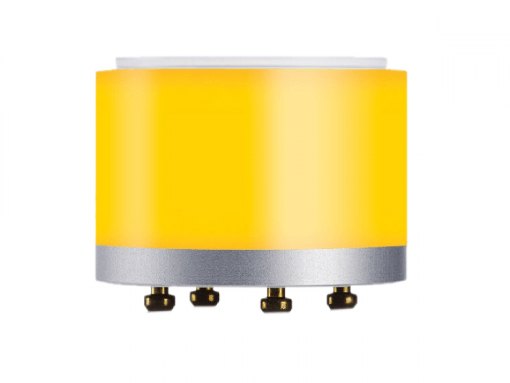 YT9203 Litt 50/22 Kleur segment geel, aluminium, 51mm diameter, 27mm hoog