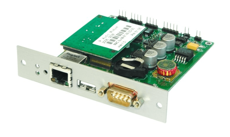 "Evaluation Kit" consisting of IP Audio Module 102 attached to circuit board