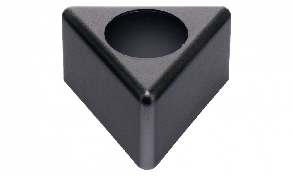 Microphone flag triangular black